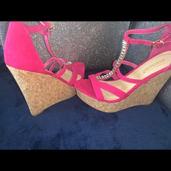 Pink Platform Wedges - Picture 4 of 4